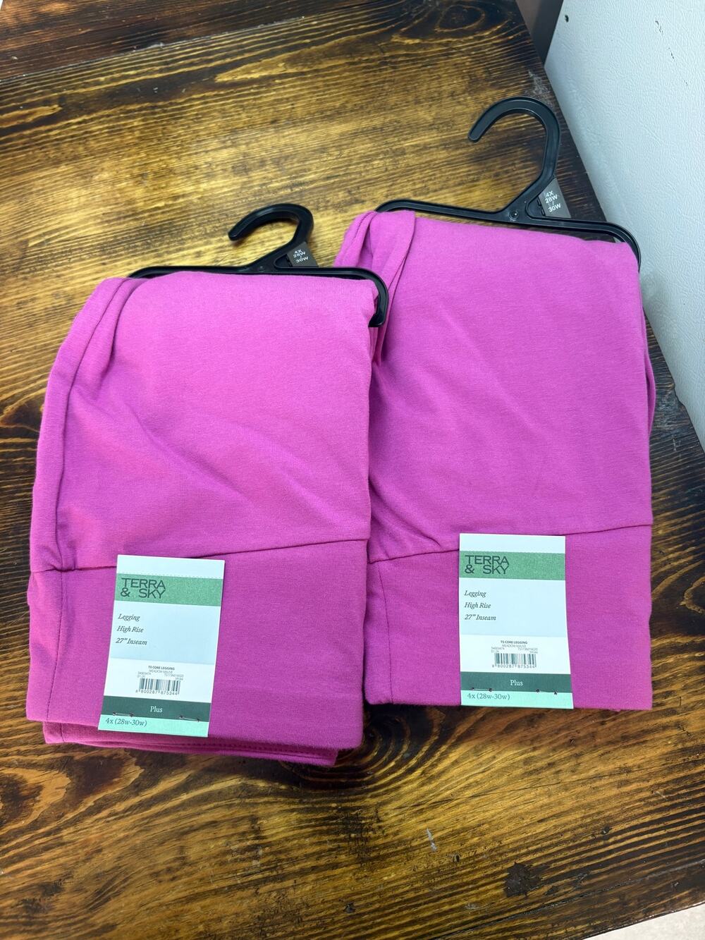 Terra &‎ Sky Purple Leggings Size 4X Lot of 2